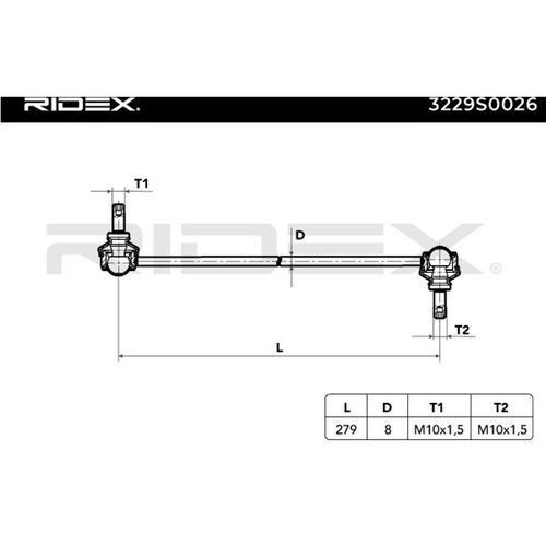 Ridex Biellette De Barre Stabilisatrice Opel,Renault,Fiat 3229s0026 5461600q0a,5461600q0j,5461600qac 5461600qoa,4407573,4408904,4417973,93450030
