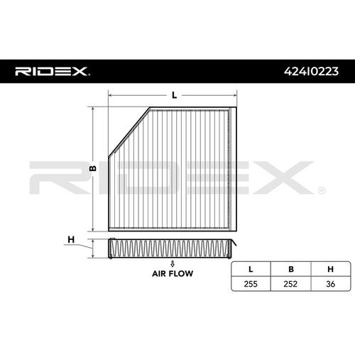 Ridex Filtre D'habitacle Audi,Bentley 424i0223 4h0819439,4h0819439