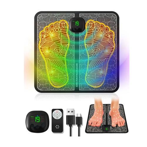 Ems Masseur De Pieds, Appareil Portable Avec 8 Modes Et 19 Intensités - Améliore La Circulation Et Soulage Les Douleurs Musculaires