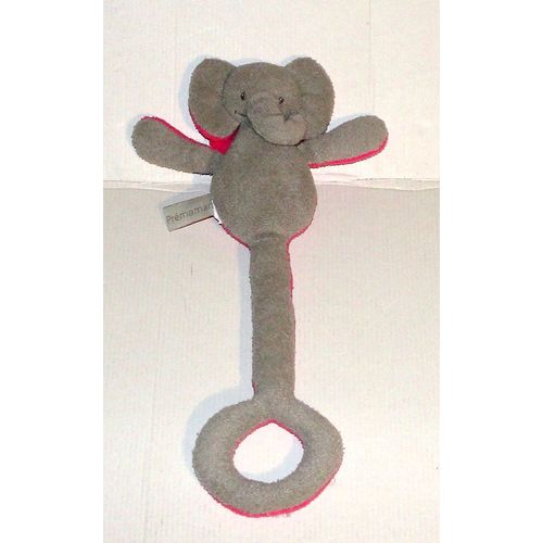 Doudou Elephant Rose Gris Premaman Orchestra