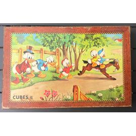 Boite Cubes, Picsou, Donald, Riri Fifi Loulou, Walt Disney, Desssin Animé, Puzzle, Figurine