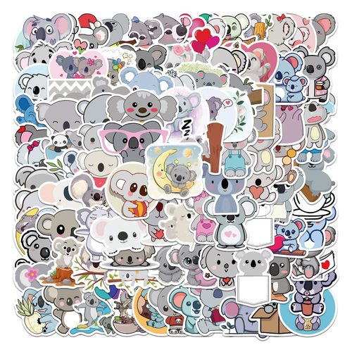 Autocollants Koala Dessin Animé, 10/100 Pièces, Pour Filles, Ordinateur Portable, Guitare, Skateboard, Bagages, Vélo, Voiture, Étanche, Cool, Jouets Pour Enfants