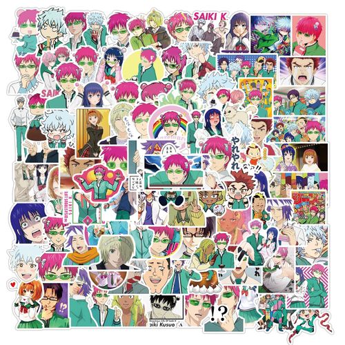 Autocollants Pour Ordinateur Portable, Skateboard, Moto, Enfants, Dessin Animé La Vie Bizarre, Saiki K, Kuso, Diy Bricolage, 10/100 Pièces