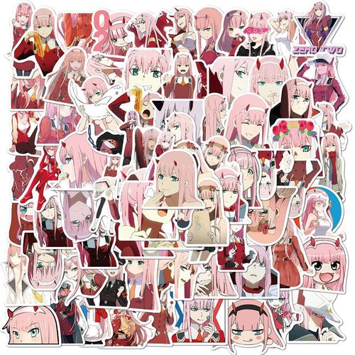 10/50/100 Pcs/Set Chérie Dans Le Franxx Autocollants Pour Guitare Enfants Jouet Vélo Moto Skateboard Bagage Ordinateur Portable Autocollants