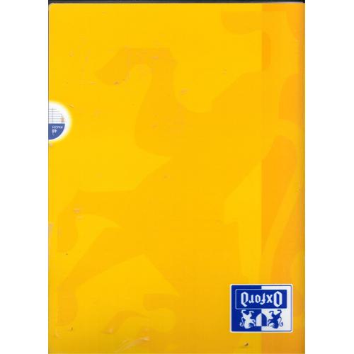 Oxford Cahier Open Flex Piqûre 48 Pages Grand Format 24x32cm Grands Carreaux Séyès. Couverture Polypro