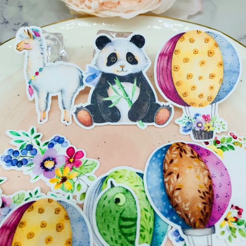 Autocollants Panda Air Chaud Mignon, Étiquette Autocollante Décorative Pour Livre, Jouets Pour Enfants, Papeterie Pour Ordinateur Portable, 19 Pièces