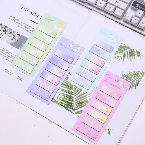 Bloc-Notes Licorne Douce, Étiquette Autocollante N Times, Fourniture Scolaire, Marque-Page
