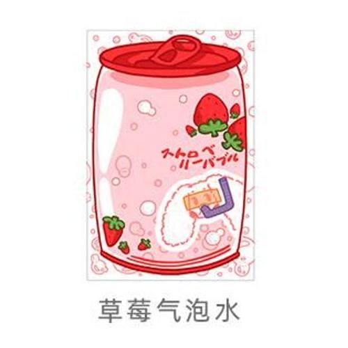 Étiquette De Marque-Page De Série De Crème Glacée Lapin À La Fraise De Vacances, Notes À Feuilles Larges, Fourniture Scolaire