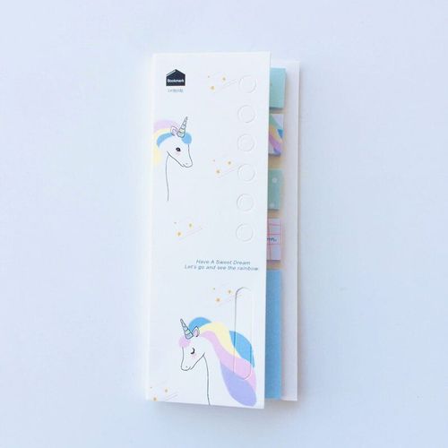 Feuille De Bloc-Notes Portable Licorne Kawaii, Liste De Choses À Faire, Mini Bloc-Notes Autocollant Pour Planificateur, Index, Papeterie Cadeau Mignon
