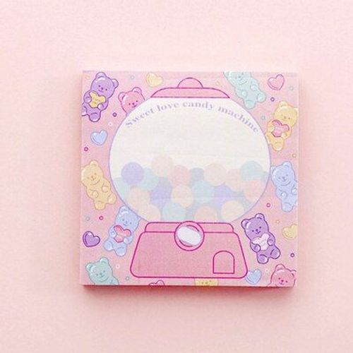 Bloc-Notes Licorne Bonbon Rose, Étiquette Autocollante Pour Planificateur, Papeterie Kawaii, Papeterie De Bureau, Fournitures Scolaires, 80 Feuilles