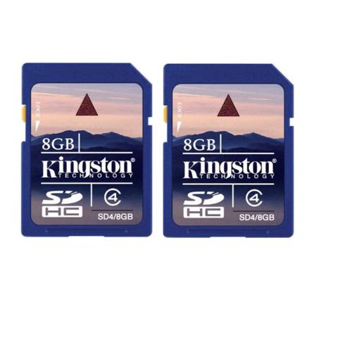 2PCS Kingston Digital carte SD SDHC 8Go SDHC Class 4 BULK