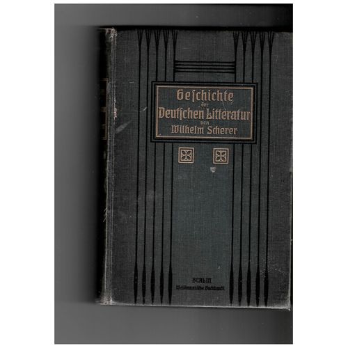 Histoire De La Littérature Allemande Par Wilhelm Scherer