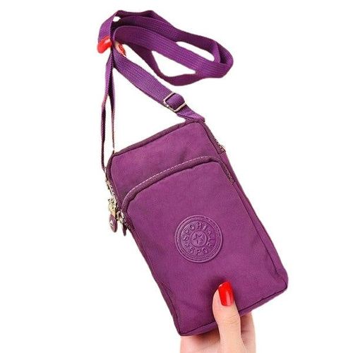 Girls Coin Purse Wallets Pocket Women Messenger Money Bags Cards Holder Zipper Bag, Violet foncé