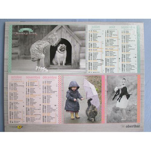 Almanach Des Ptt - Calendrier La Poste - 2017 - Puy-De-Dôme