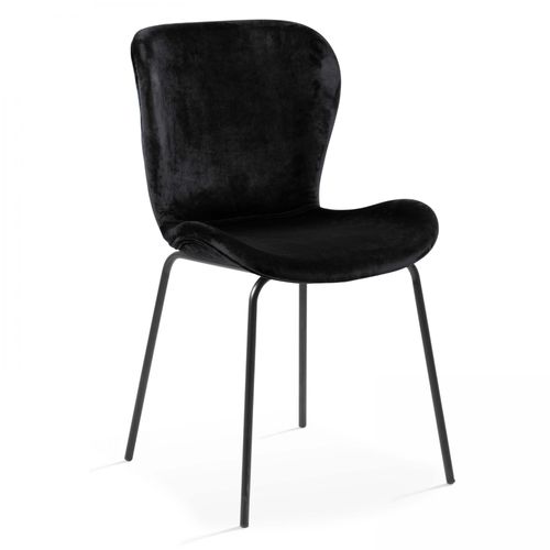 Lot De 2 Chaises En Velours Noir