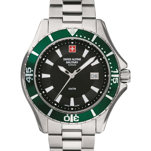 Mens Watch Swiss Alpine Military 7040.1134, Quartz, 45mm, 10atm