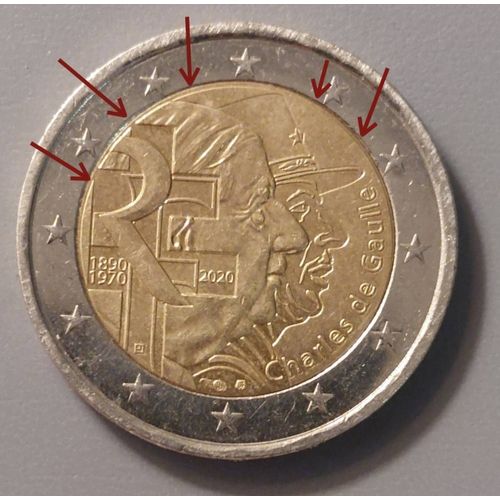 Valeur Pièce 2 Euros Arbre De Vie 2020 2 euro 2020 Charles de Gaulle fautée - Numismatique | Rakuten