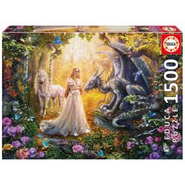 Educa 1500 Dragon, Princesse Et Licorne