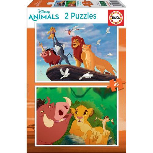 Puzzles Cartón Disney  2x48 The Lion King