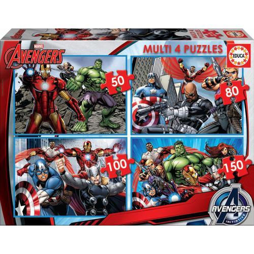 Avengers The Avengers - Multi 4 Puzzles