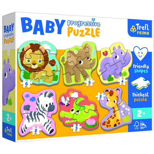 6 Puzzles - Safari - 2, 3, 4, 5 Et 6 Pièces