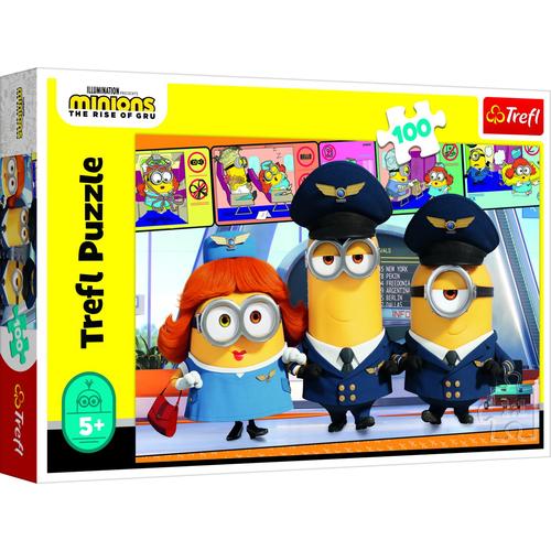 Minions À L'aéroport - Puzzle 100 Pièces