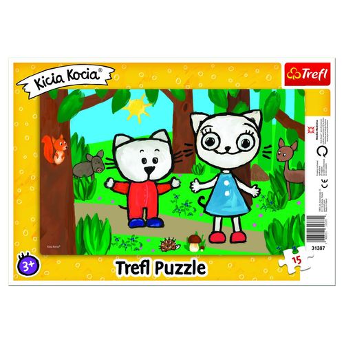 Puzzle Cadre - Kittykit Dans La Forêt - 15 Pièces