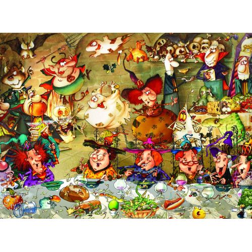 François Ruyer - Repas Entre Sorcières - Puzzle 2000 Pièces
