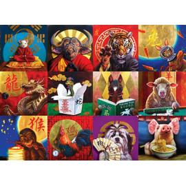 Calendrier mural mensuel chinois 2024, année du dragon, calendrier lunaire  chinois, décoration du nouvel an, confrontation