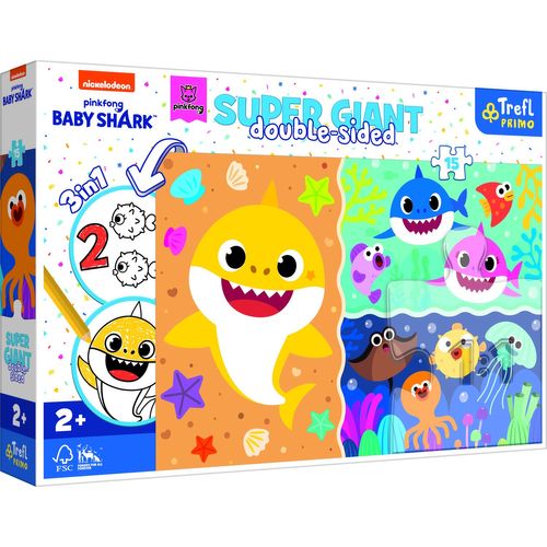 Puzzle Pièces Xxl - Baby Shark - Puzzle 15 Pièces