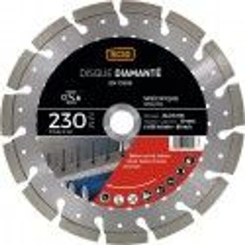 Disque diamanté ventilé ° 230 mm coupe matériaux béton métal SCID