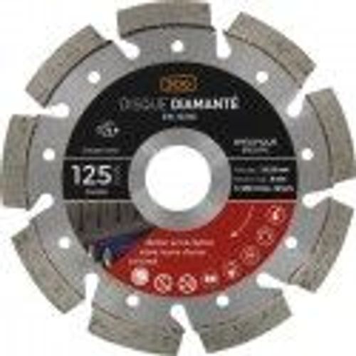 Disque diamanté ventilé ° 125 mm coupe matériaux béton métal SCID
