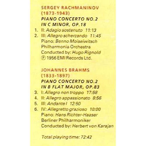 The Great Piano Concertos Cd2 Rachmaninov No2. 2nd & 3rd Movments, Brahms No2 *See Picture For List/Times