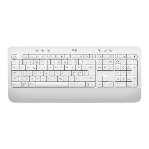 Logitech Signature K650 - Clavier - sans fil - Bluetooth LE - QWERTY - Nordique (Danois/Finnois/Norvégien/Suédois) - blanc cassé