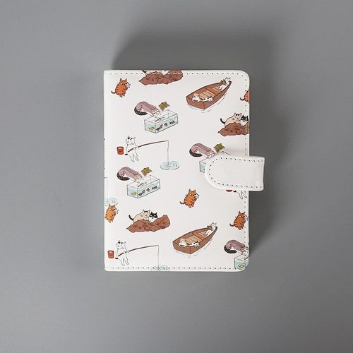 Carnet De Notes Chat Mignon, Couverture En Cuir, Papeterie Créative, Carnet Pour Enfants Avec Reliure En Papier Couleur, Cadeau Pour Journal Intime, Fournitures Scolaires