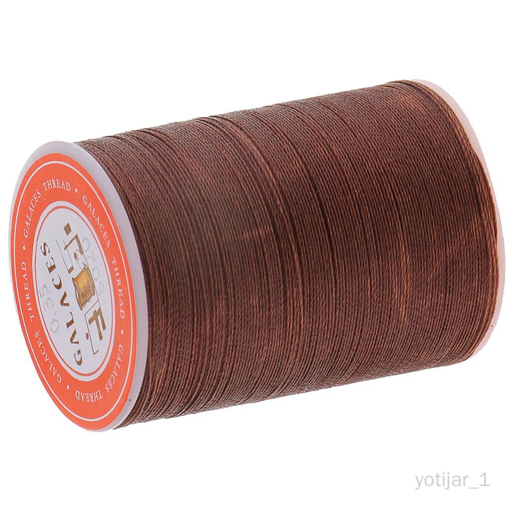 328 Yards 0.35mm Couture Fil Ciré Cordons Main Pour Artisanat Bricolage Marron Foncé