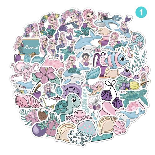 Autocollant Esthétique De Dessin Animé Mignon Kawaii, Étiquette De Graffiti Étanche, Pour Voiture, Moto, Bagage De Voyage, Guitare, 50 Pièces