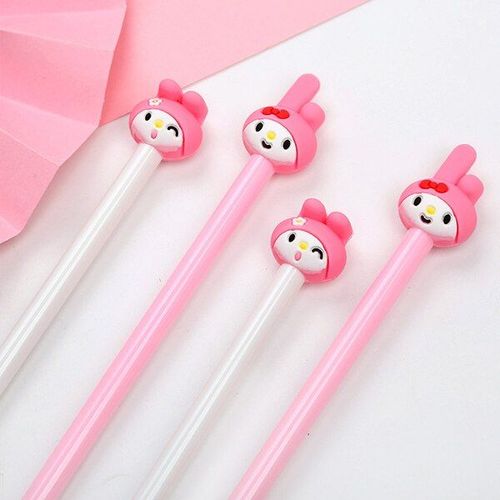 Stylo À Gel Merlette Lapin Créatif, 0.5mm, Stylo À Gel Noir, Outil D'écriture Pour Étudiants, Fournitures Scolaires, Papeterie, 4 Pièces