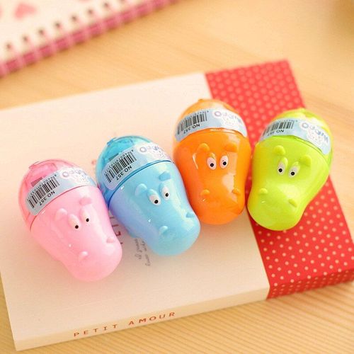 Mini Taille-Crayon En Forme D'hippopotame Coloré, 1 Pièce, Créatif, Animal, Couteau, Pour Étudiants, Enfants, Cadeau Aléatoire