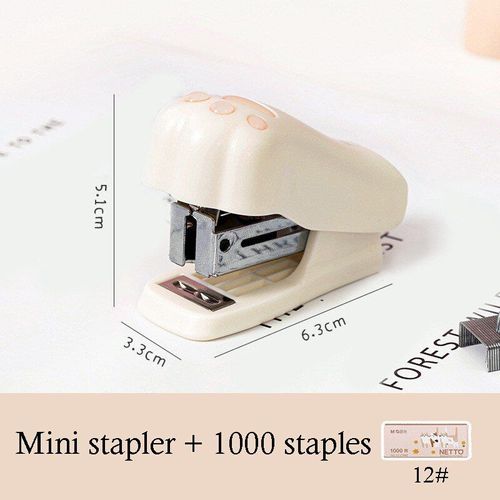 Ensemble D'agrafeuse Patte De Chat Mignon, Fourniture Scolaire Et De Bureau, Cadeau D'anniversaire Pour Étudiant, Classeur De Papier, Outil De Reliure