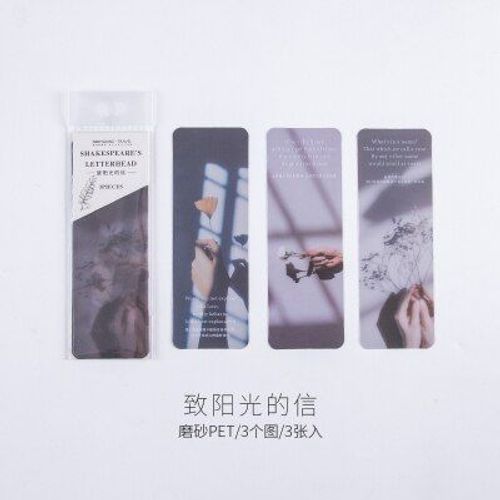 3 Pcs/Lot Shakespeare Lettres Série Signet Pvc Mat Lecture Livre Marque Crépuscule Galaxie Mer Livre Page Marqueur Papeterie Fournitures