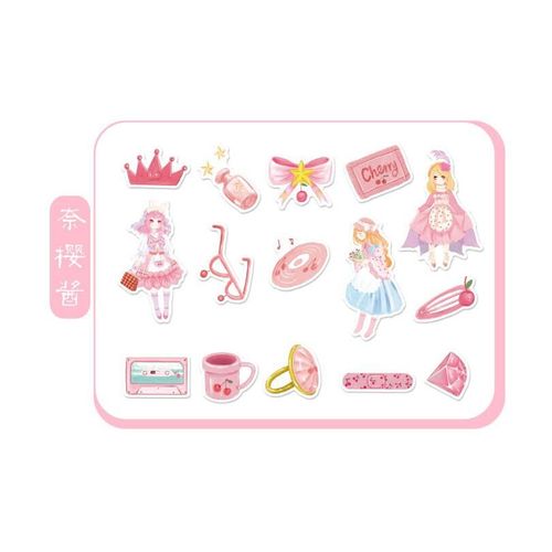 Autocollants De Scellage Décoratifs Pour Filles, Étiquette De Bâton De Pâte, Rose, Style Princesse Cerise Gâteaux, Diy Bricolage, 45 Pièces/Paquet, 6 Styles Au Choix