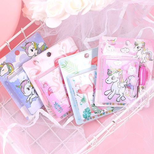Bloc-Notes Autocollant Mignon Licorne Flamant Rose, 1 Pièce, Bloc-Notes, Cadeau, Papeterie Kawaii