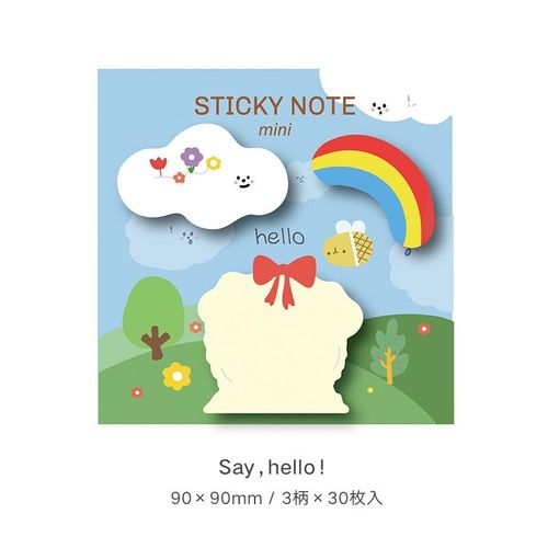 Notes Autocollantes Série Petite Enfance Dessin Animé, Bloc-Notes, Papeterie Pour Journal Intime, Scrapbook Décoratif Mignon Halloween Mini N Times