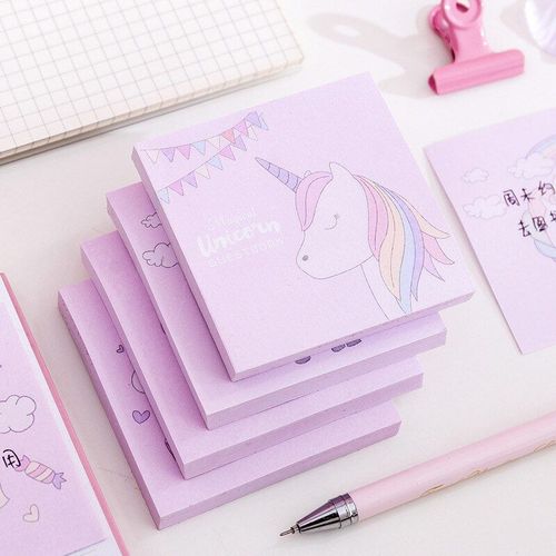Bloc-Notes Licorne Arc-En-Ciel, Bloc-Notes Carré, Papeterie Pour Bloc-Notes, Fournitures Scolaires