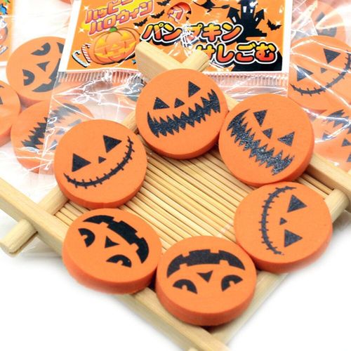 Gommes À Crayon En Caoutchouc Pour Enfants, 3 Pièces/Paquet, Nouveauté Halloween Citrouille Style Mignon, Papeterie Cadeau Pour Étudiants