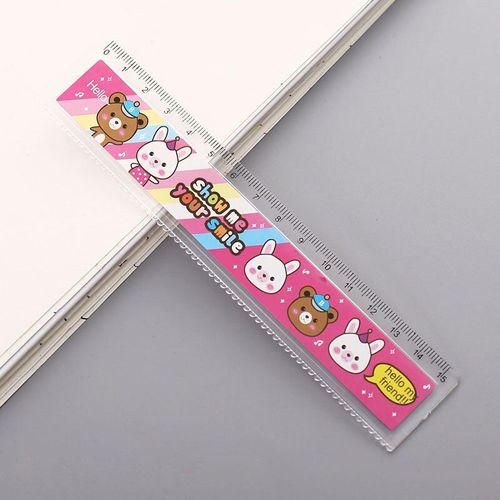 Règle De Mesure Droite En Plastique, 1 Pièce, Kawaii, Ours, Renard, Cerf, 15cm, Dessin D'étude, Papeterie Pour Étudiants