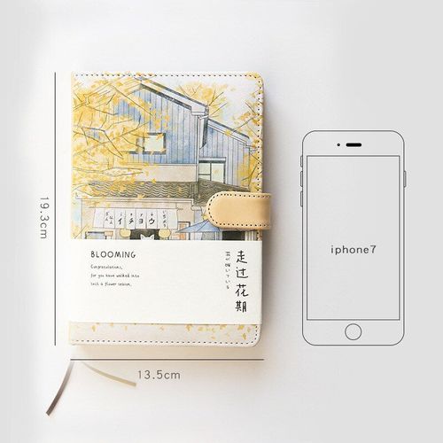 Carnet De Notes Romantique Avec Fleurs De Cerisier, Agenda Créatif, Grille D'illustration, Livre D'école Peint À La Main, Fournitures Scolaires De Bureau, Cadeau