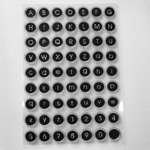 Sceau En Silicone Transparent, Machine À Écrire, Sceau Alphabet Anglais, Accessoires Décoratifs Pour Carnet De Notes Journal Intime