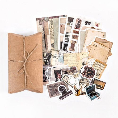 Autocollants Décoratifs Rétro Papillon Lune Phase, 30 Pièces (Étiquettes + Autocollants), Décoration De Boîte-Cadeau